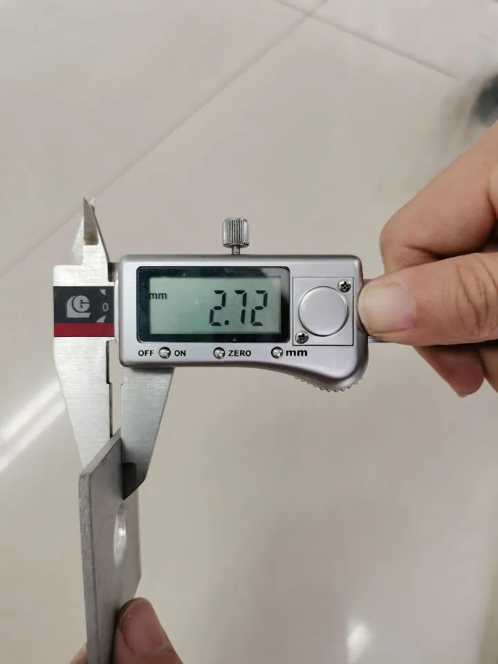 Wire diameter — digital caliper
